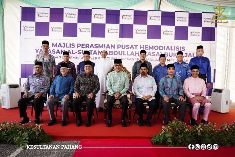 KDPB SULTAN PAHANG BERKENAN BERANGKAT SEMPURNAKAN MAJLIS PERASMIAN PUSAT HEMODIALISIS YASA BUKIT JALIL