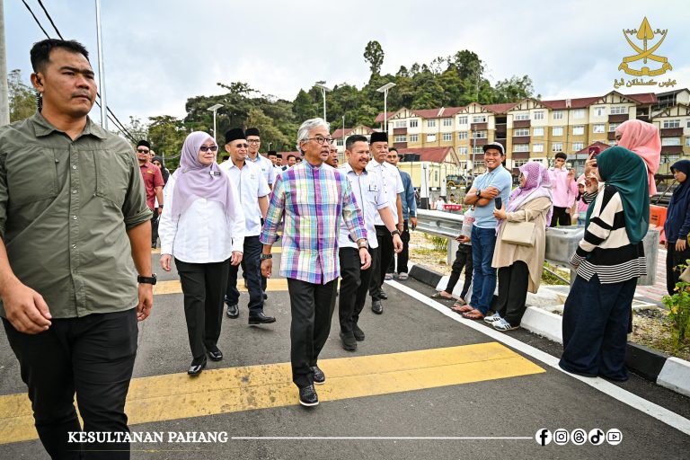 KDPB SULTAN PAHANG TINJAU SENDIRI KEADAAN TERKINI CAMERON HIGHLANDS