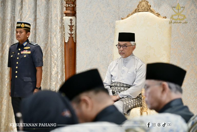 KDPB SULTAN PAHANG TITAH PERGIAT USAHA CEGAH BANJIR, TANGANI PENCEROBOHAN TANAH HARAM
